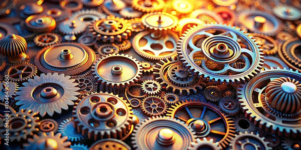 A Symphony of Interlocking Gears A Detailed Look at the Intricate Mechanism of Interwoven Metal Cogs, Each Contributing to the Smooth Operation of a Complex System A Symphony of Interlocking Gears A Detailed Look at the Intricate Mechanism of Interwoven Metal Cogs, Each Contributing to the Smooth Operation of a Complex System
