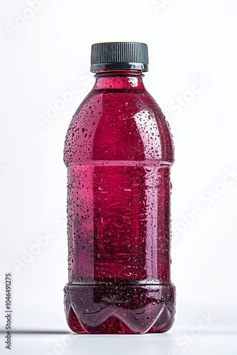 Bottle of Vitaminwater brand aa blueberry pomegranate flavored nutrient enhanced beverage isolated on white background, Generative AI photo