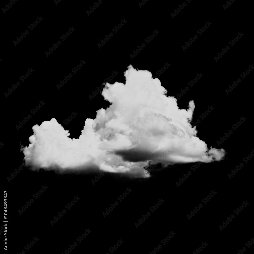 Single cloud in air, isolated on black background. Fog, white clouds or haze For designs isolated on black background Single cloud in air, isolated on black background. Fog, white clouds or haze For designs isolated on black background