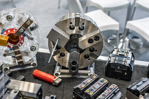 Obraz na plátně Part clamping systems in CNC machines