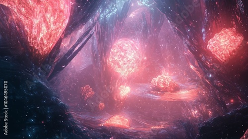 Breathtaking fantasy pink wallpaper