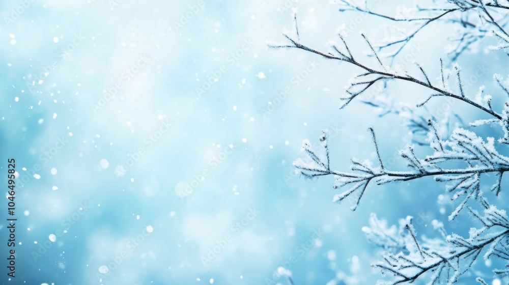 Winter sky with crisp, clear air, soft light blue tones, some snow-covered branches visible, peaceful winter scene, perfect for seasonal stock images, Winter sky with crisp, clear air, soft light blue tones, some snow-covered branches visible, peaceful winter scene, perfect for seasonal stock images,