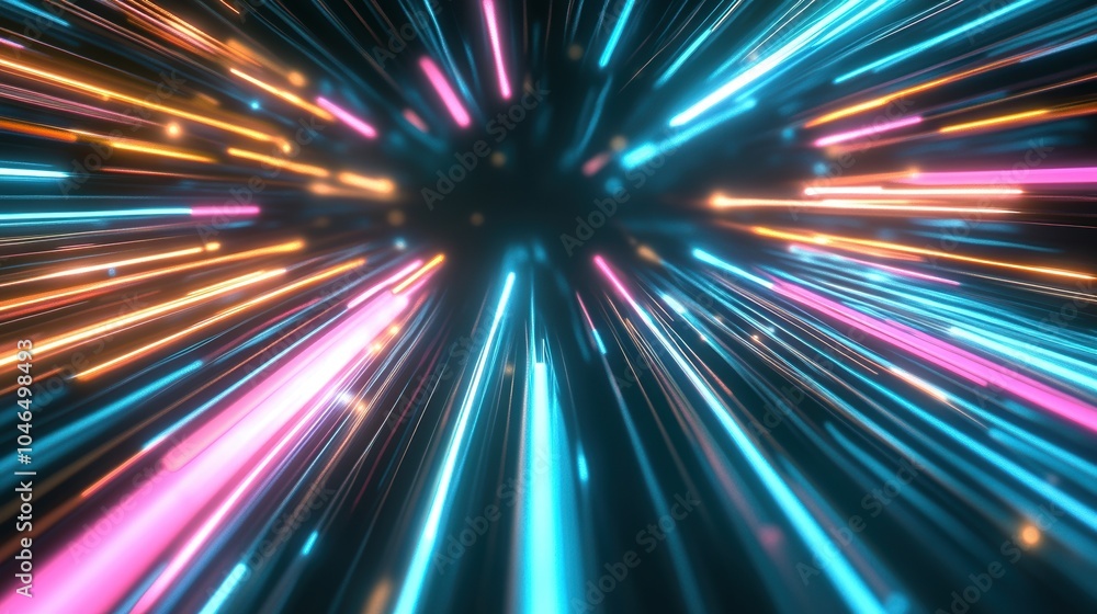 A vibrant burst of colorful lights radiating outward, creating a dynamic sense of motion and energy. A vibrant burst of colorful lights radiating outward, creating a dynamic sense of motion and energy.