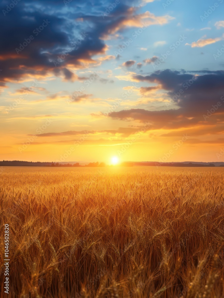 Gleaming sunshine rises over the horizon, flooding the landscape with warm, golden light. Gleaming sunshine rises over the horizon, flooding the landscape with warm, golden light.