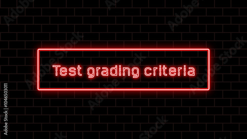 Test grading criteria のネオン文字 photo