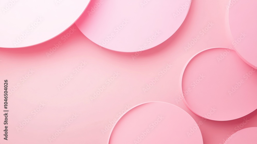 Photo of, Pink background with intersecting ovals for design, banner template Photo of, Pink background with intersecting ovals for design, banner template