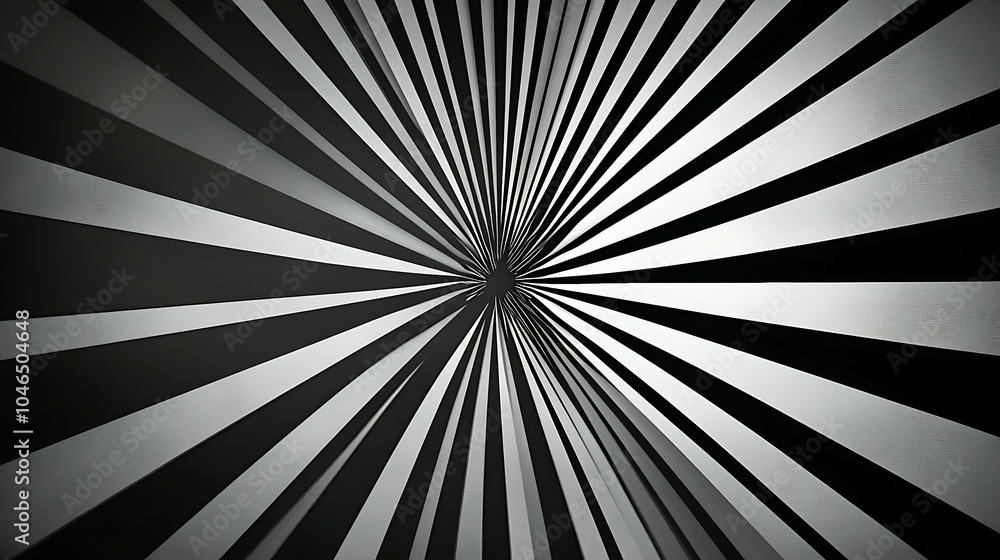 Obraz premium Bold black and white background with radiating lines creating a sense of energy and drama