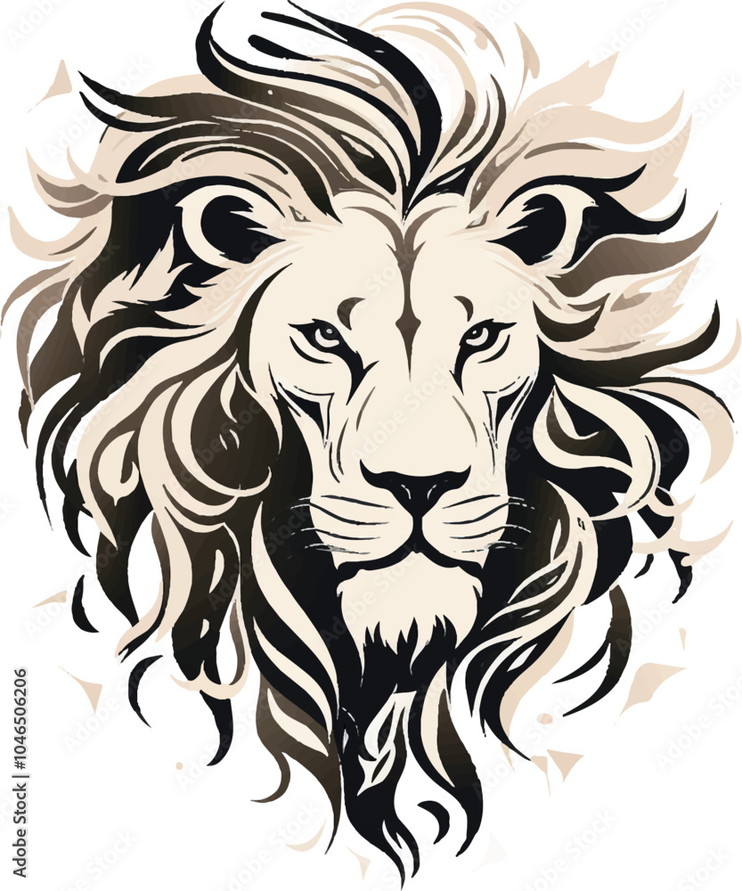 Fototapeta premium lion head illustration
