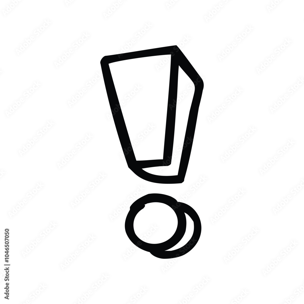 pencil style exclamation mark icon illustration pencil style exclamation mark icon illustration
