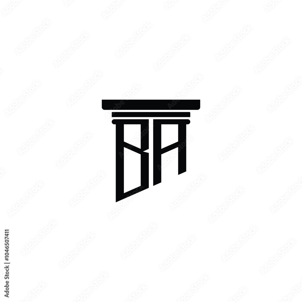 BA monogram logo design letter text name symbol monochrome logotype alphabet character simple logo BA monogram logo design letter text name symbol monochrome logotype alphabet character simple logo