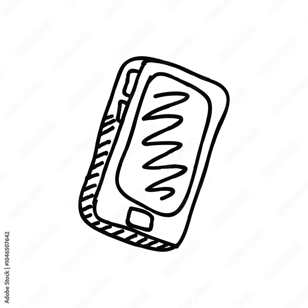 pencil style mobile phone icon illustration pencil style mobile phone icon illustration