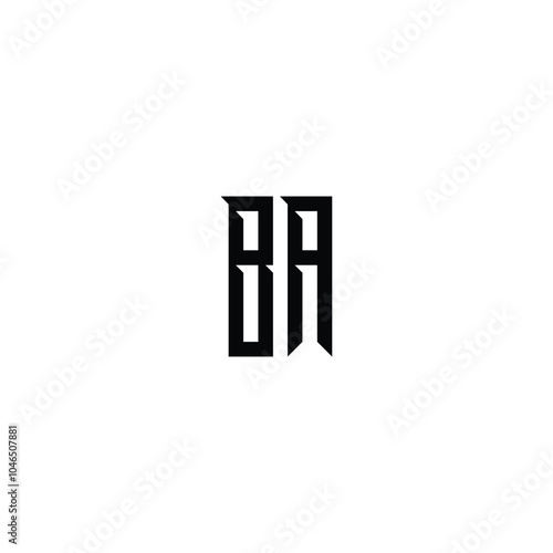 BA monogram logo design letter text name symbol monochrome logotype alphabet character simple logo