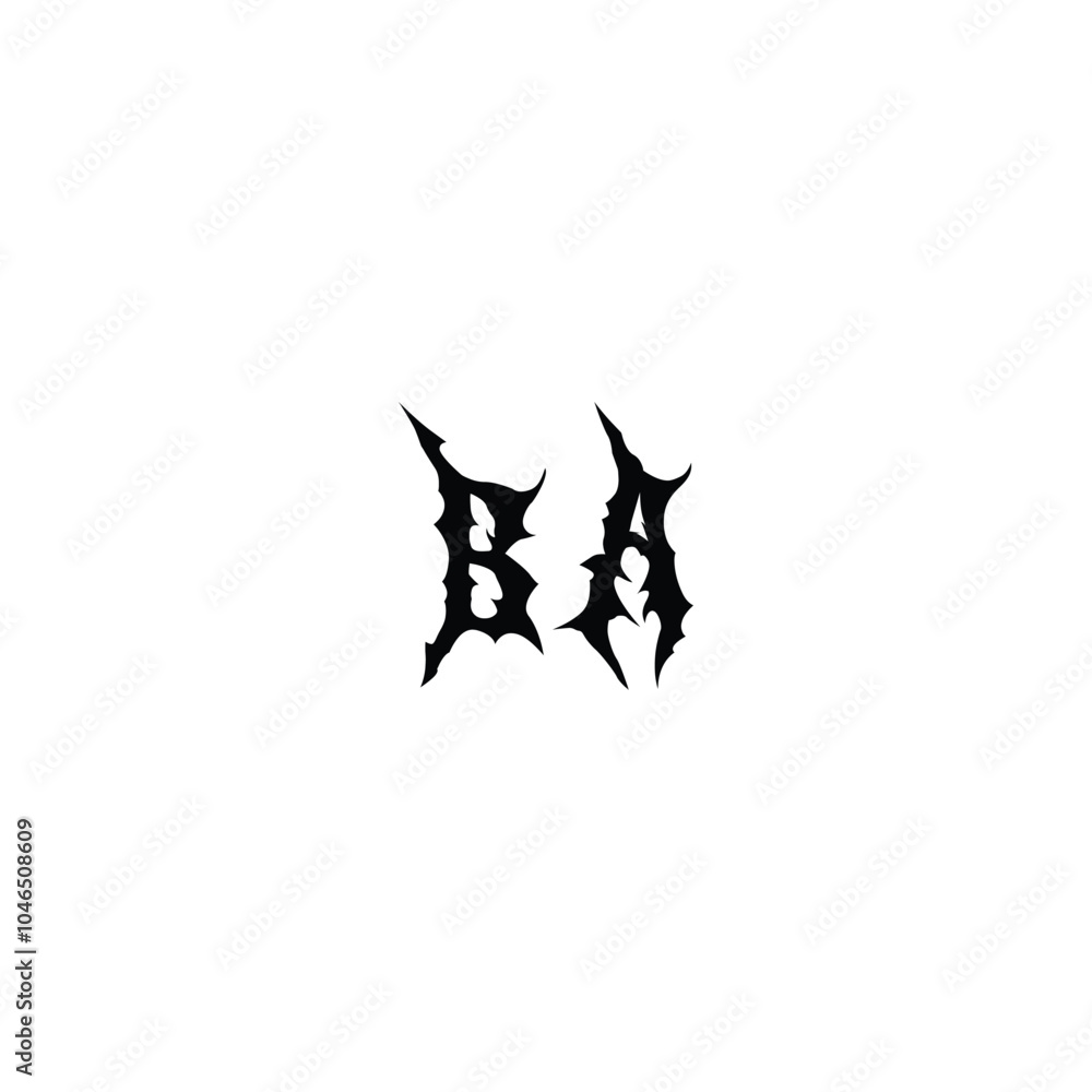 BA monogram logo design letter text name symbol monochrome logotype alphabet character simple logo BA monogram logo design letter text name symbol monochrome logotype alphabet character simple logo