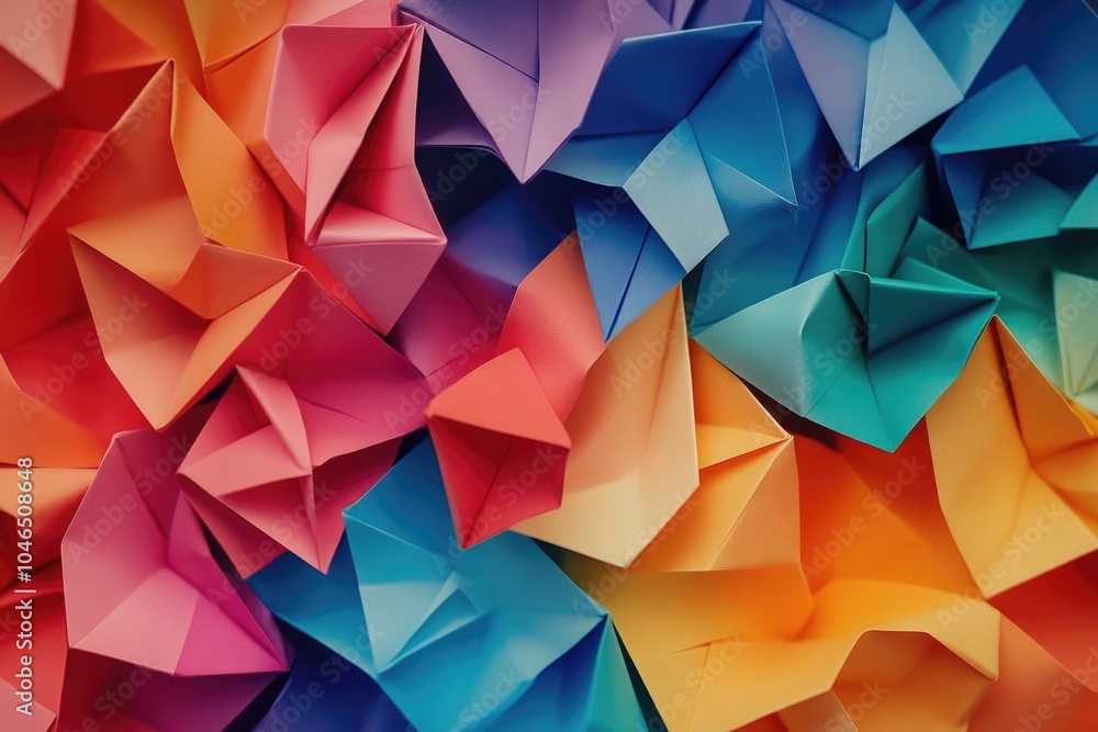 Fototapeta premium Origami Paper Pieces
