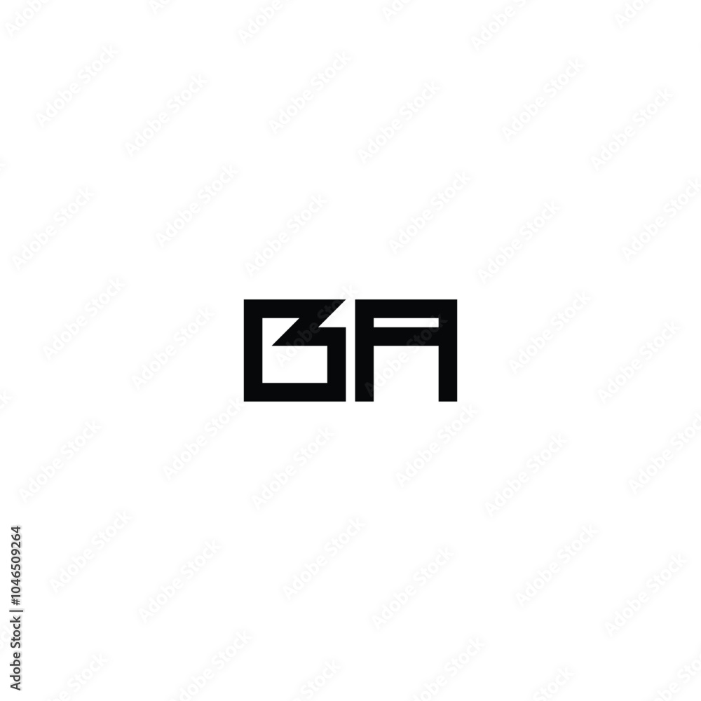 BA monogram logo design letter text name symbol monochrome logotype alphabet character simple logo BA monogram logo design letter text name symbol monochrome logotype alphabet character simple logo
