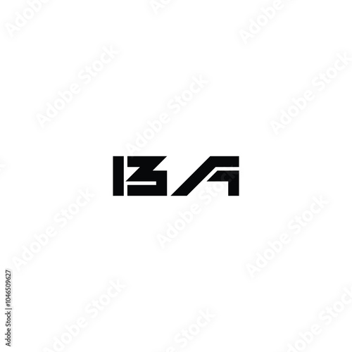 Wallpaper Mural BA monogram logo design letter text name symbol monochrome logotype alphabet character simple logo Torontodigital.ca