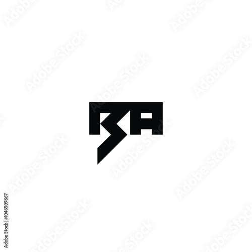 Free Download BA monogram logo design letter text name symbol monochrome logotype alphabet character simple logo - GFXLoad