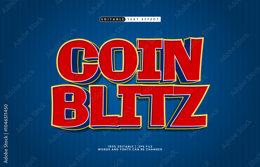 coin blitz editable text effect with a happy and fun text style coin blitz editable text effect with a happy and fun text style