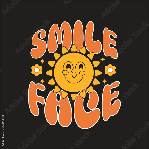 Just smile unique groovy t shirt design