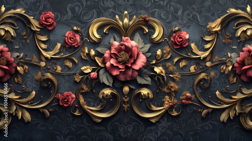 Baroque-style wallpaper
