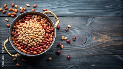 Gastronorm container with bean in a bowl wide-angle photo photo