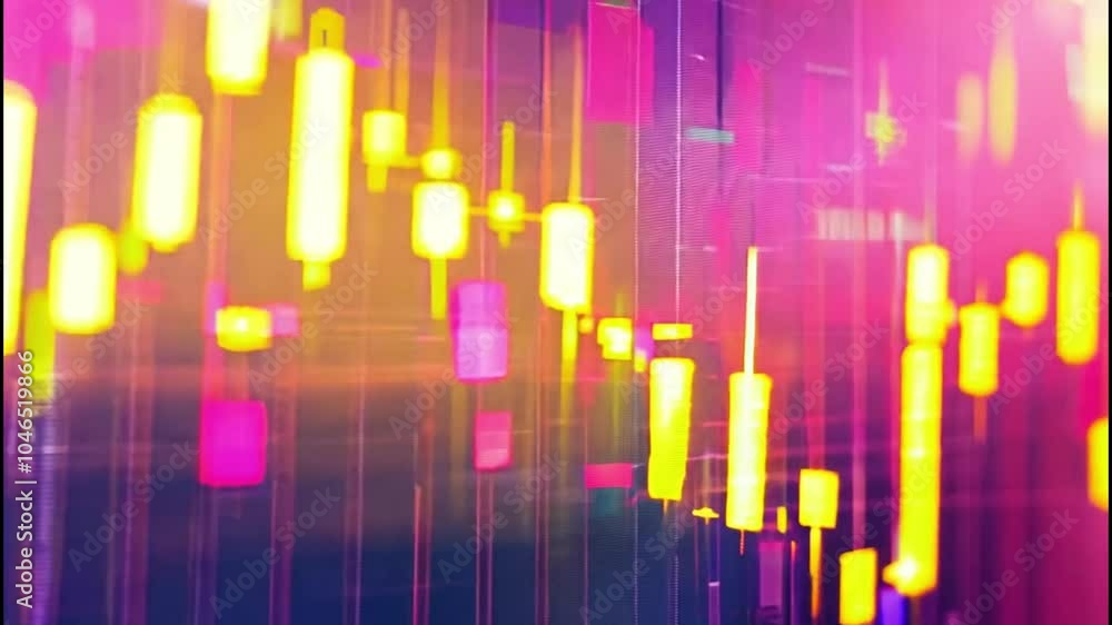 Abstract Digital Data Visualization with Upward Trend Lines Abstract Digital Data Visualization with Upward Trend Lines