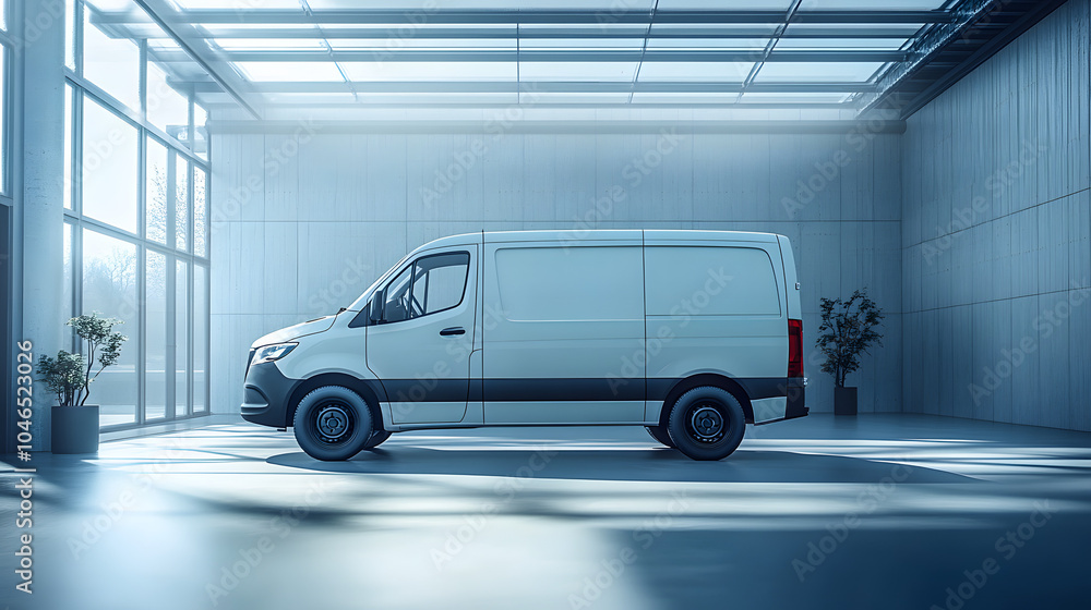 Side View of a White Van Against a Minimalistic Background, Ideal for Product Photography and Advertising. Showcasing Clean Lines and Modern Design Aesthetic.
Side View of a White Van Against a Minimalistic Background, Ideal for Product Photography and Advertising. Showcasing Clean Lines and Modern Design Aesthetic.