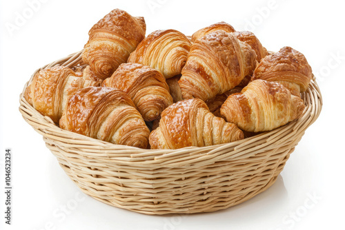 A basket full of croissants