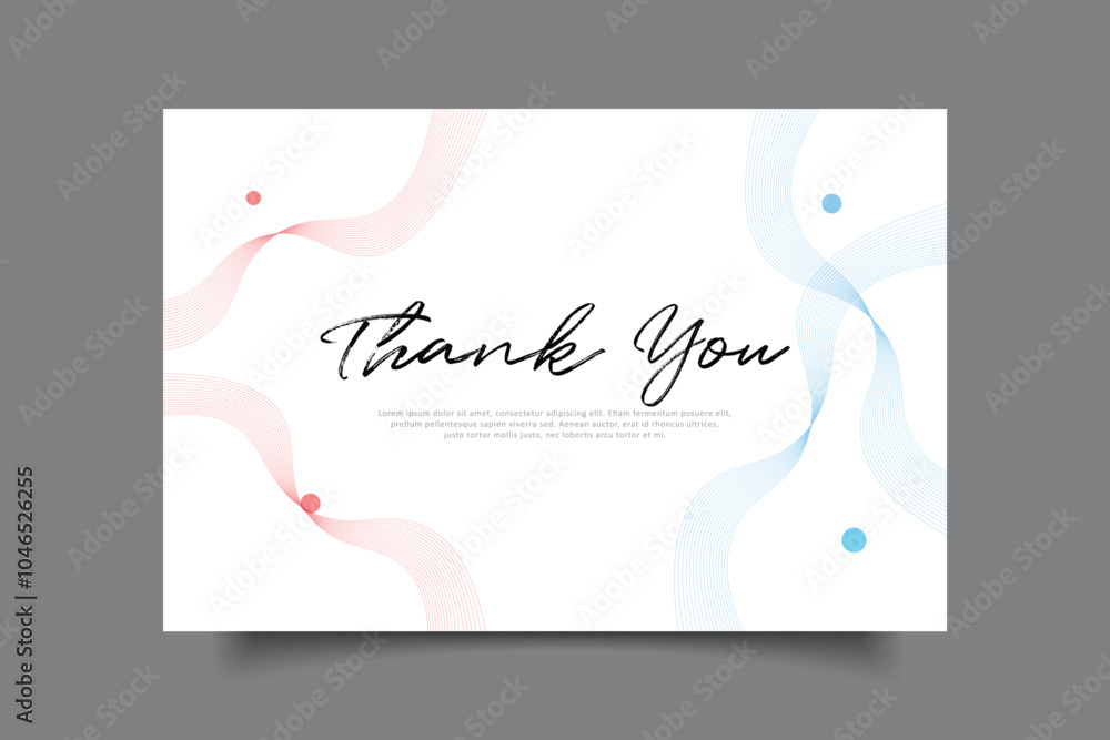 Fototapeta premium tank you crad template design