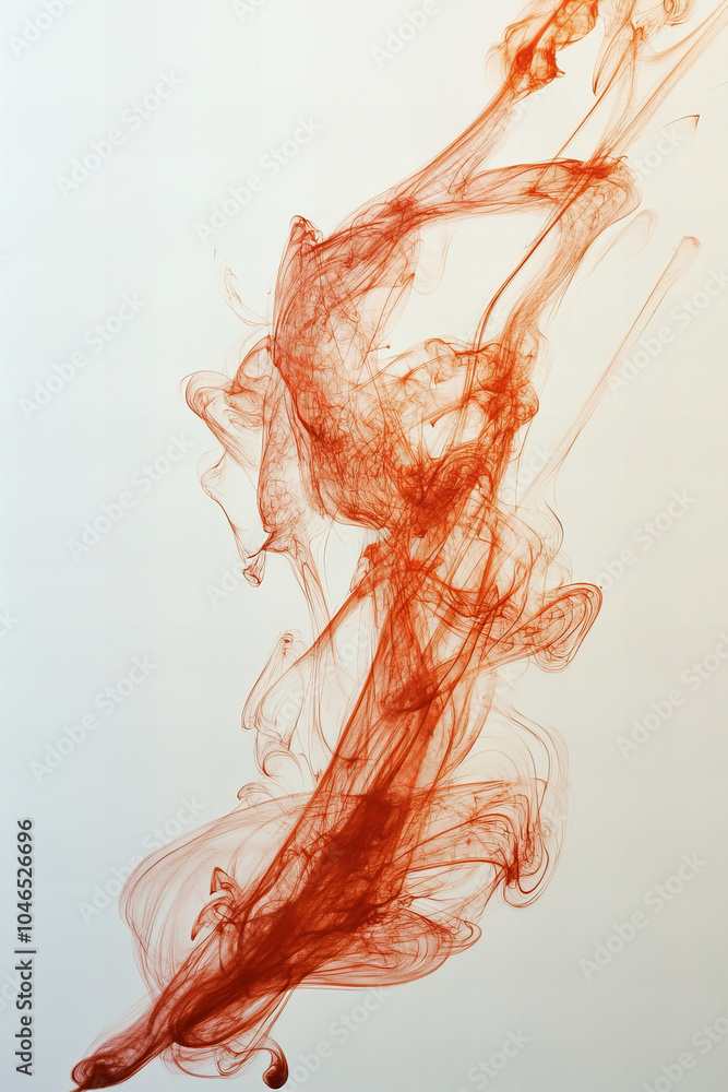 Fototapeta premium Vibrant Ink Flow in Dynamic Motion with Fluid Abstract Swirls and Ethereal Smoke-like Waves - Perfect for Creative Designs, Posters, and Artistic Backgrounds