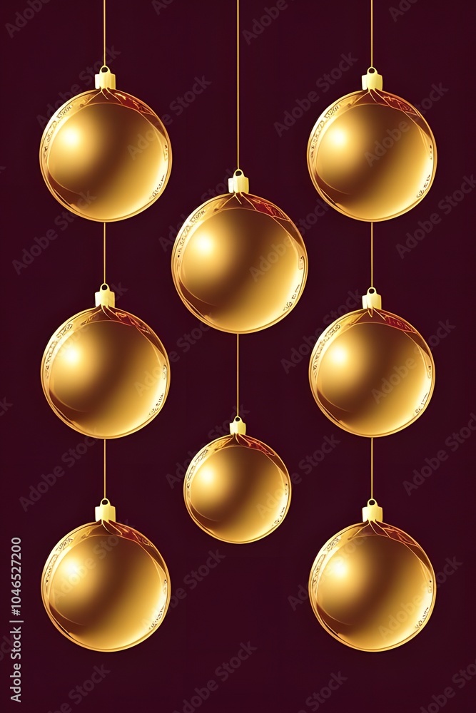 ia generated. golden christmas balls. christmas tree decorations ia generated. golden christmas balls. christmas tree decorations