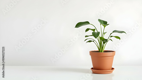 Houseplant pot on white background