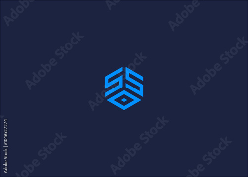 sos letter with hexagon logo icon design vector design template inspiration