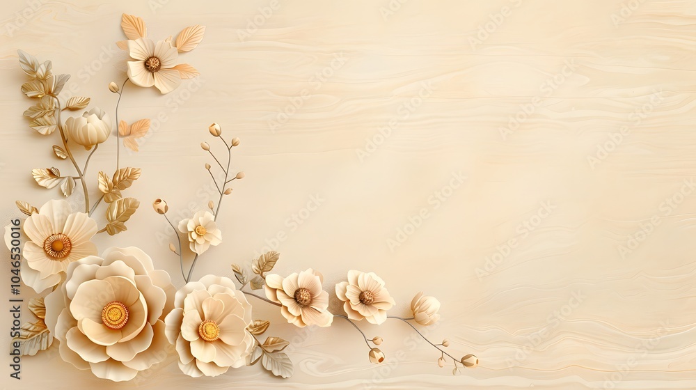 Elegant floral design on soft background Elegant floral design on soft background