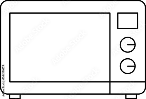 Microwave oven icon. Simple line microwave oven icon. Kitchen appliance icon. Simple microwave oven vector icon for app, web design and infographics. Microwave Oven outline from household collection