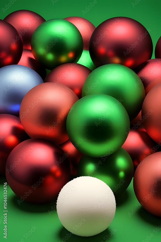 ia generated. red and green christmas balls. christmas tree decorations ia generated. red and green christmas balls. christmas tree decorations