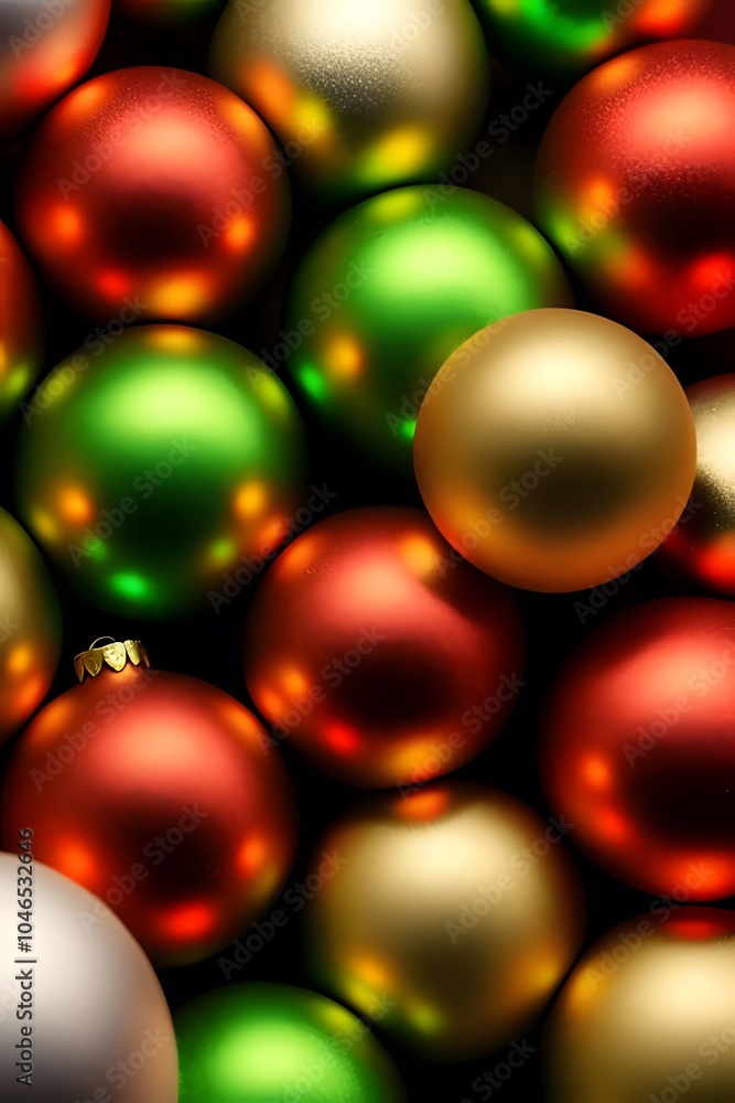 ia generated. red and green christmas balls. christmas tree decorations ia generated. red and green christmas balls. christmas tree decorations