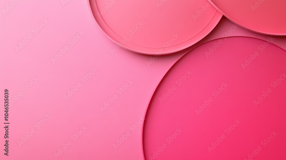 Photo of, Pink background with minimalist abstract shapes for design, banner template Photo of, Pink background with minimalist abstract shapes for design, banner template