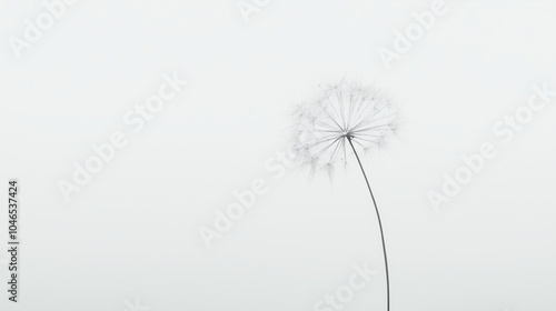 Wallpaper Mural Minimalistische Pusteblume vor weißem Hintergrund Torontodigital.ca