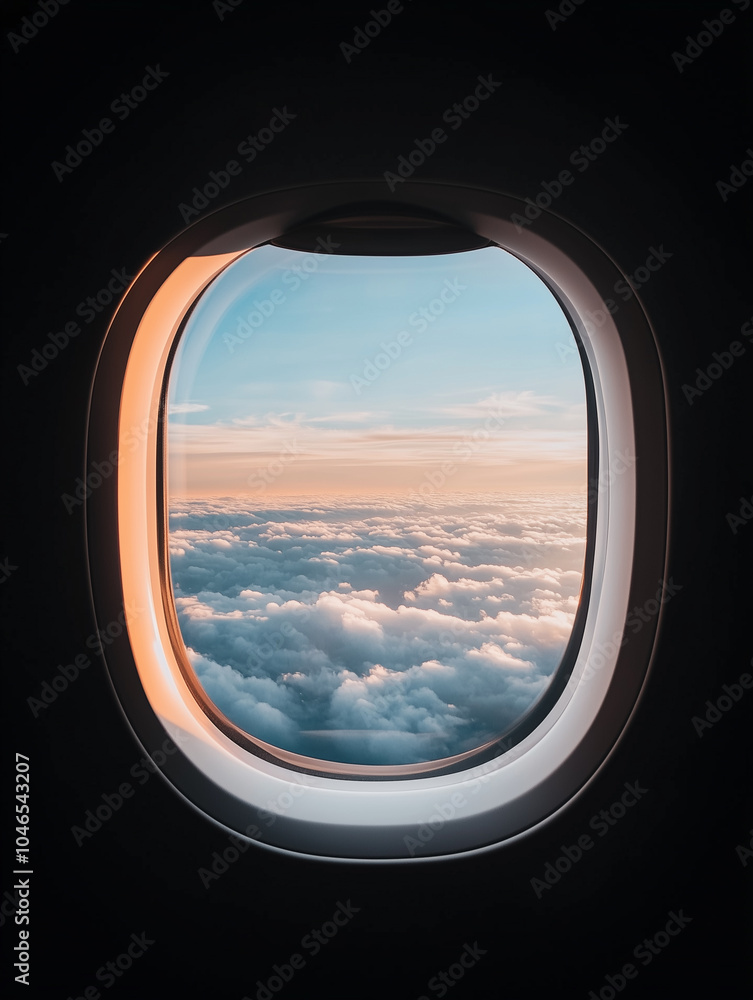 Airplane Window View with Stunning Sunrise
Airplane Window View with Stunning Sunrise