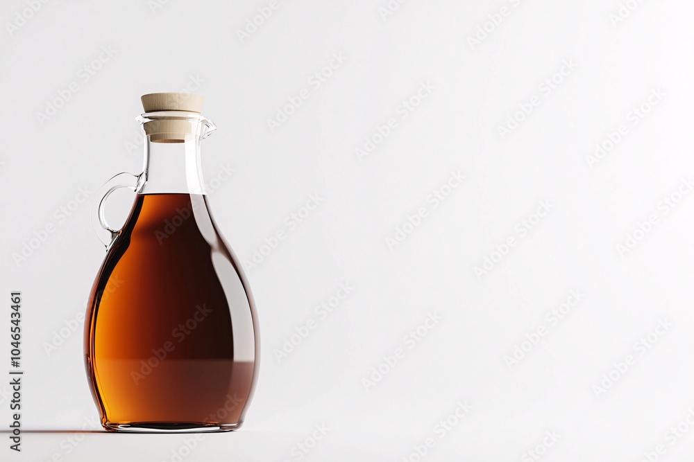 A sleek syrup bottle mockup on a pristine white backdrop, perfect for showcasing product branding in both digital and print designs. A sleek syrup bottle mockup on a pristine white backdrop, perfect for showcasing product branding in both digital and print designs.