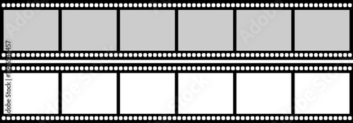 Vector illustration long film strip frame flat design