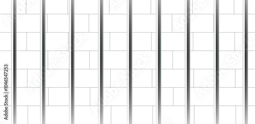 Vector illustration prison bars cell room isolated