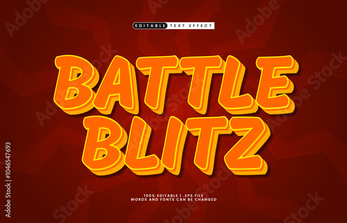 battle blitz editable text effect with a game and play text style