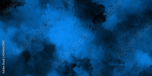 abstract cloud and vapor texture background. Black and blue smoke aquarelle smudge illustration smooth grungy smokey light blue colors ink glow. Teal color powder explosion