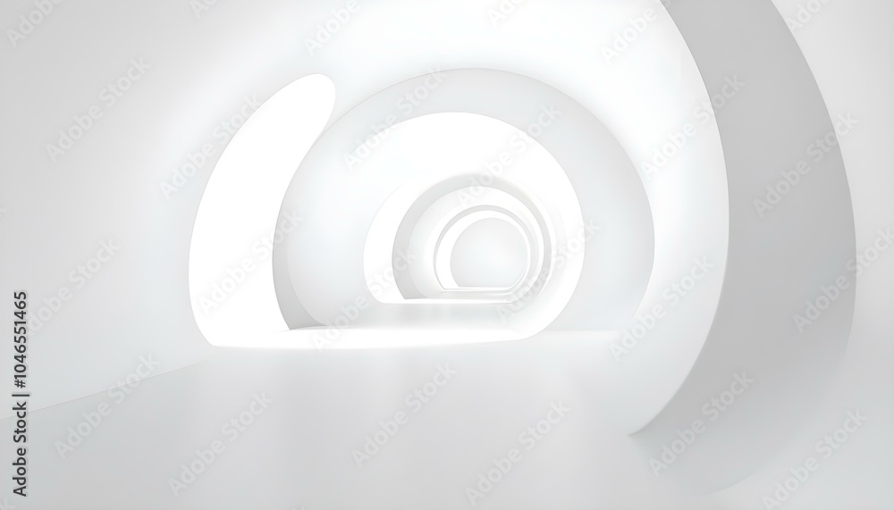 Obraz premium Abstract of white curved architectural pattern background, Concept of future modern facade design on architecture. Abstract bright white background.