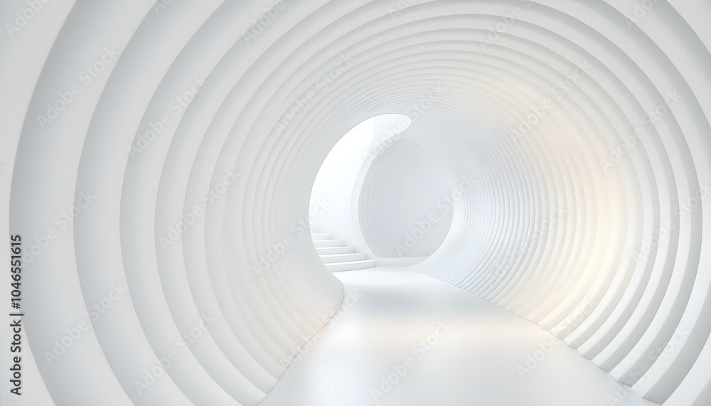 Fototapeta premium Abstract of white curved architectural pattern background, Concept of future modern facade design on architecture. Abstract bright white background.