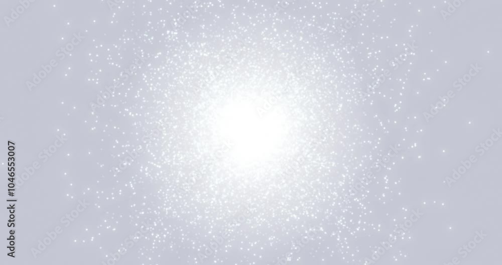 Flying sparkling and shiny particles falling glowing on a clean white gray background, abstract rain of dots. Particle explosion. Digital futuristic background. Seamless looping 4k video. Flying sparkling and shiny particles falling glowing on a clean white gray background, abstract rain of dots. Particle explosion. Digital futuristic background. Seamless looping 4k video.
