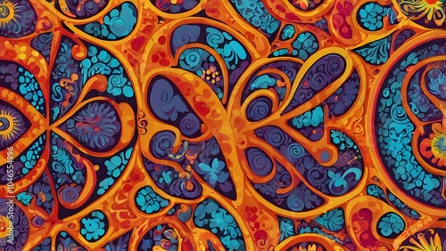 Wallpaper Mural Vibrant Funky Abstract Design Torontodigital.ca