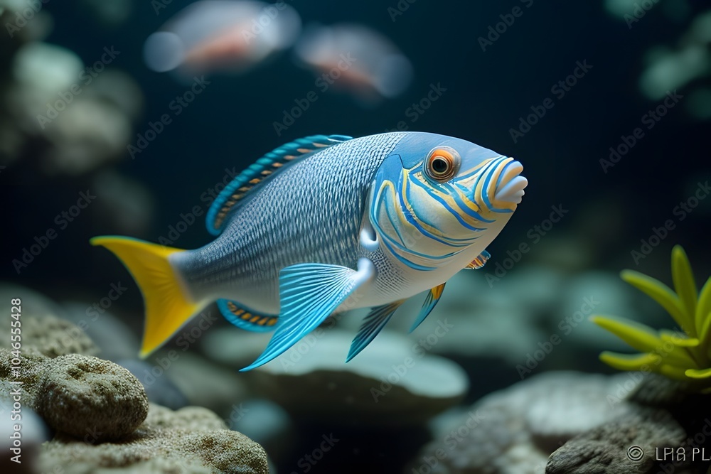 ia generated. fish in aquarium. aquarium ia generated. fish in aquarium. aquarium